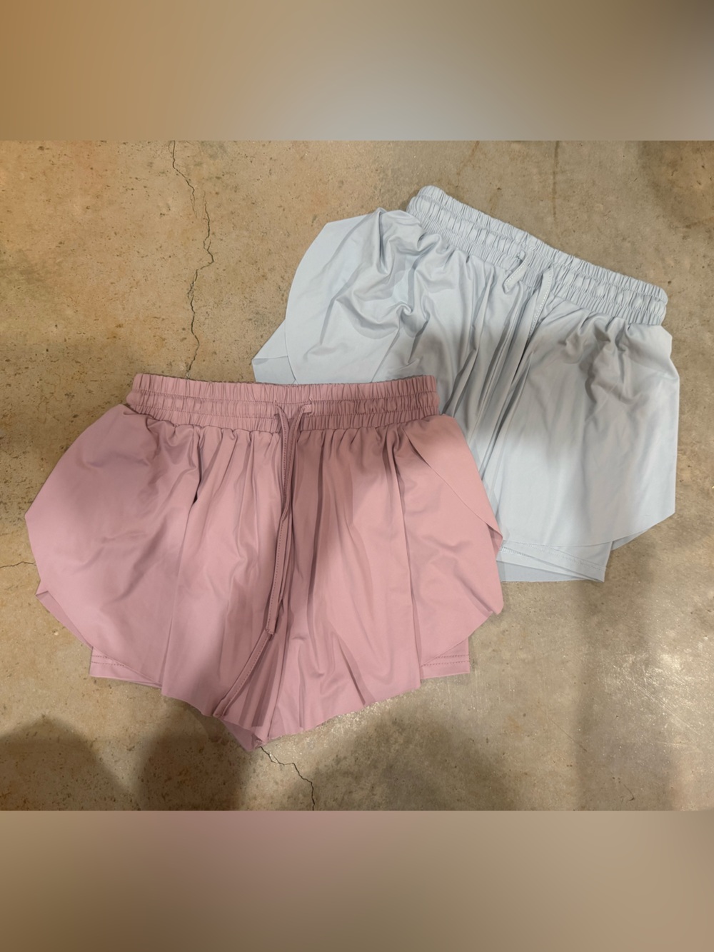Altar'd State Pink and Light Blue Athletic Shorts Duo
